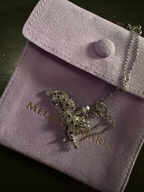 MELINDA MARIA LEOPARD PENDANT SILVER